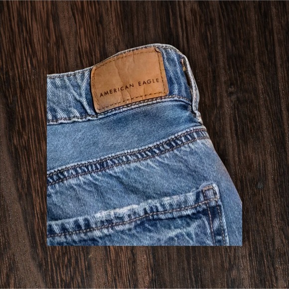 American Eagle Womens TomGirl Stretch Distressed Denim Jeans Button Fly Sz 6 - Picture 4 of 6